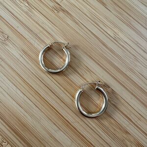 14K Yellow Gold Hoops